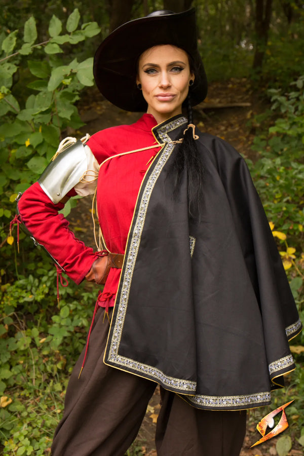 Mandilion, Musketeers cloak François, black