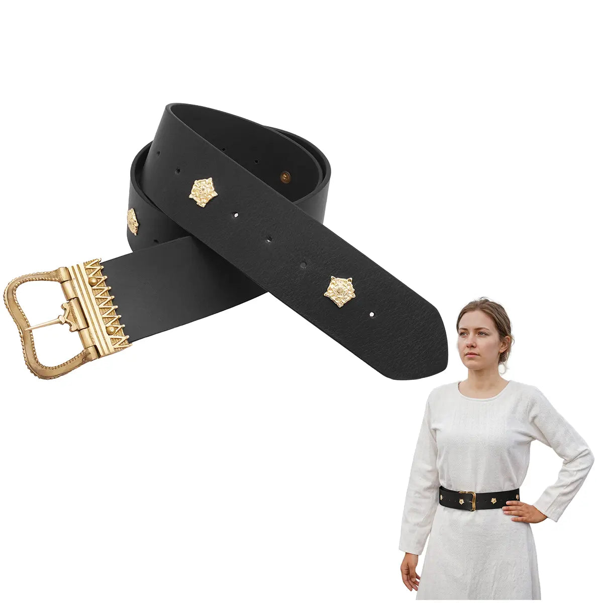 15th century Burgundian learning belt, black