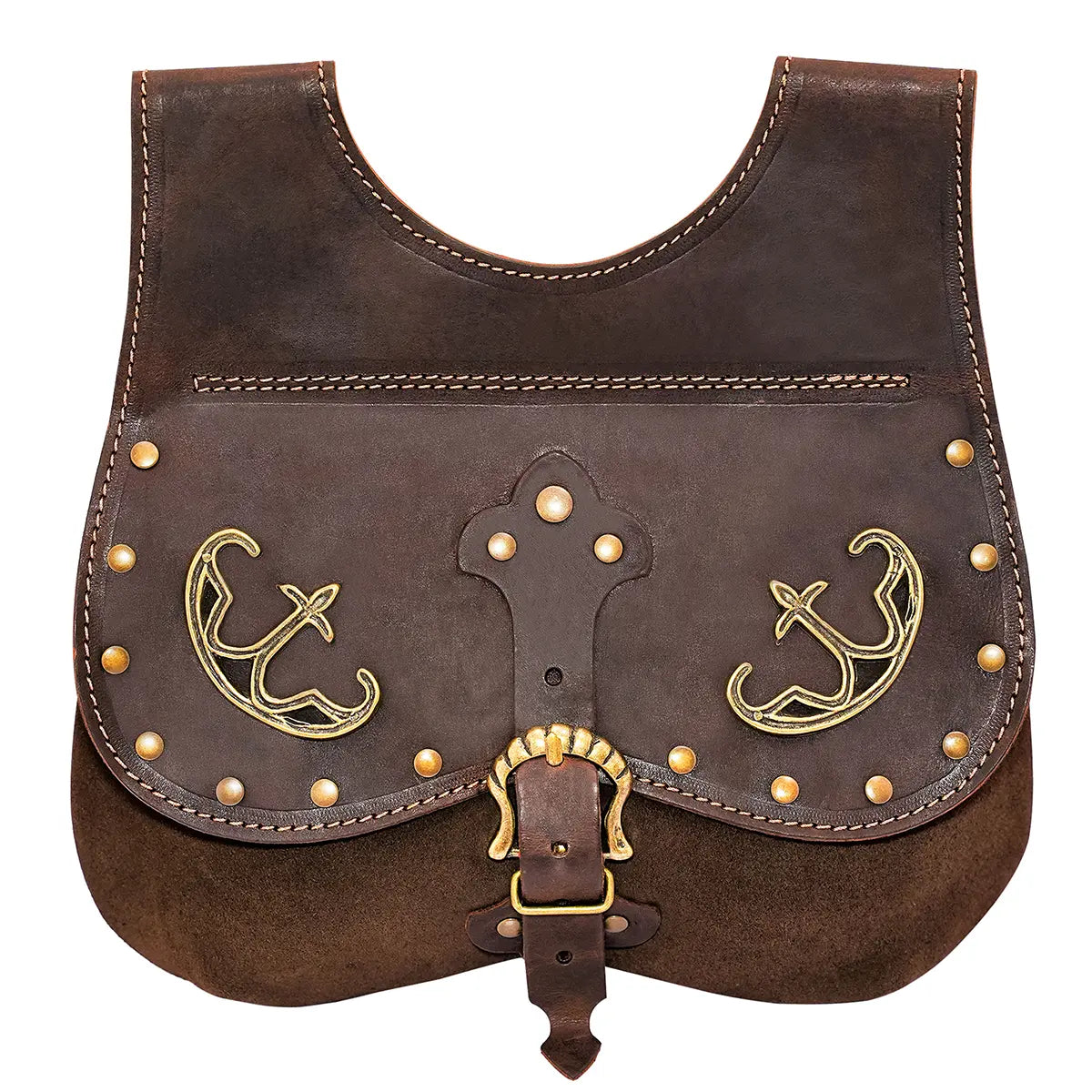 Late medieval kidney purse with fittings, black, 14th-15th centuries