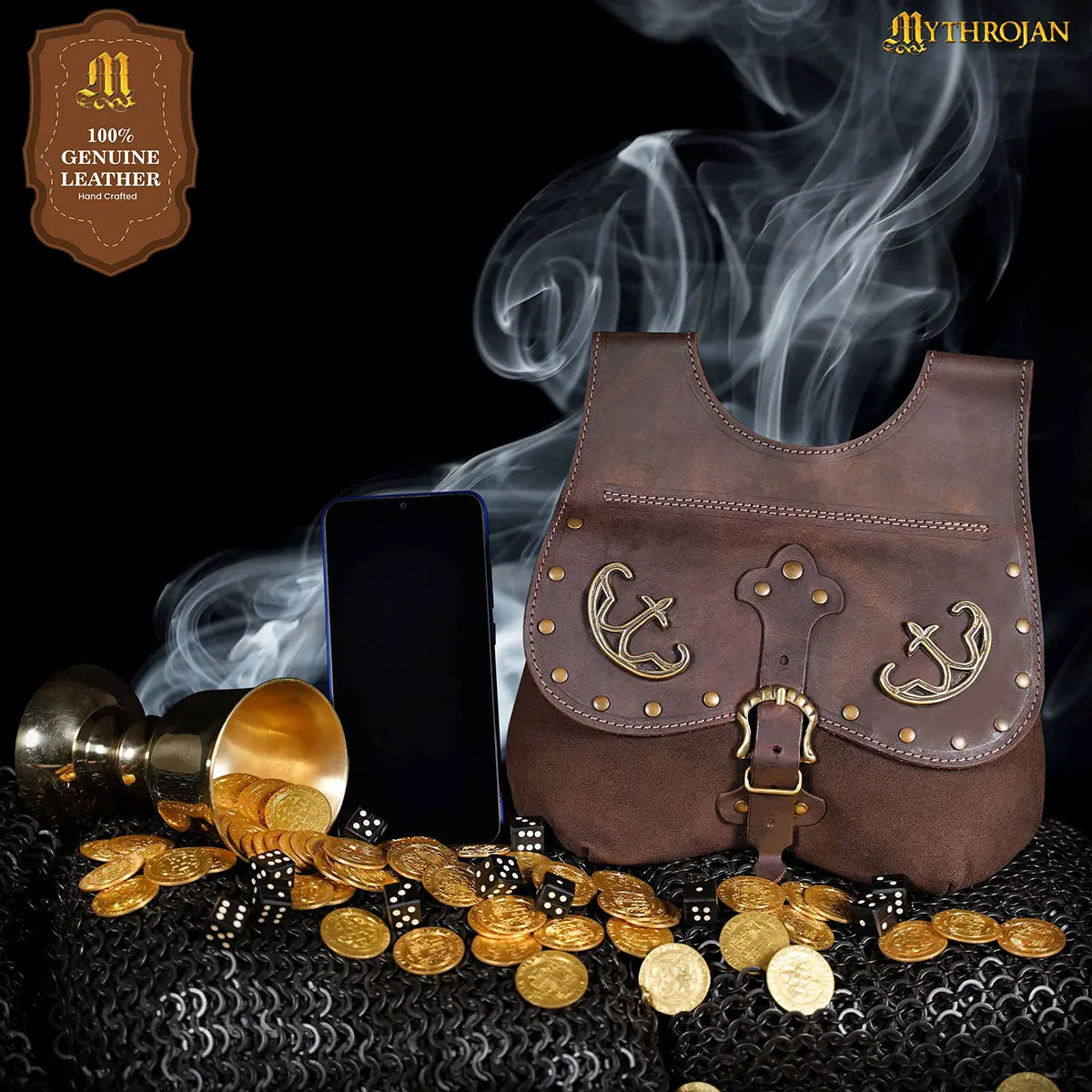 Late medieval kidney purse with fittings, black, 14th-15th centuries