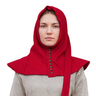 Hood with buttons, late 14th century, red