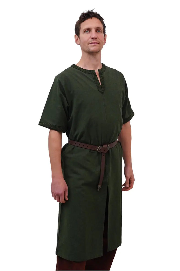 Normandy tunic Robert, short sleeves, green
