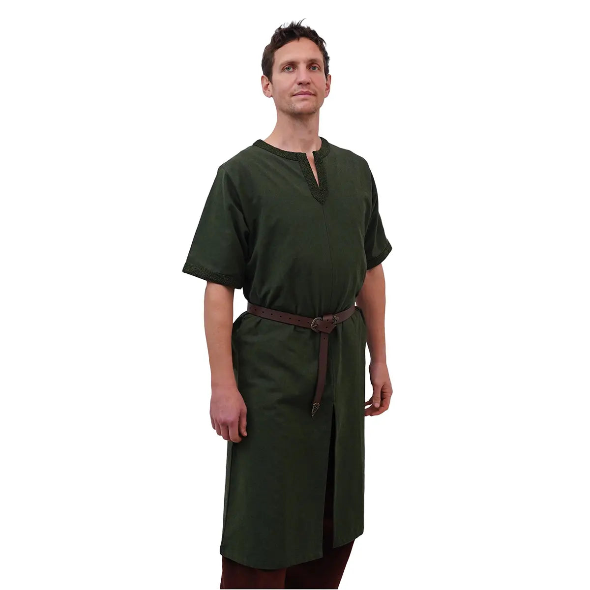 Normandy tunic Robert, short sleeves, green