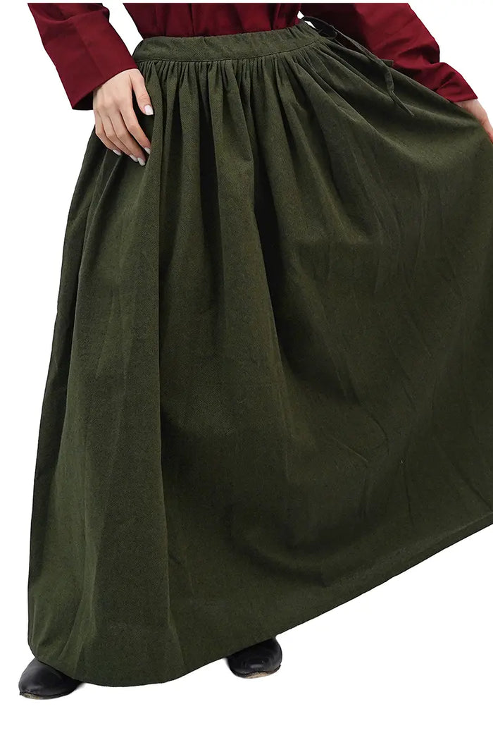 Medieval skirt Hadewig, green