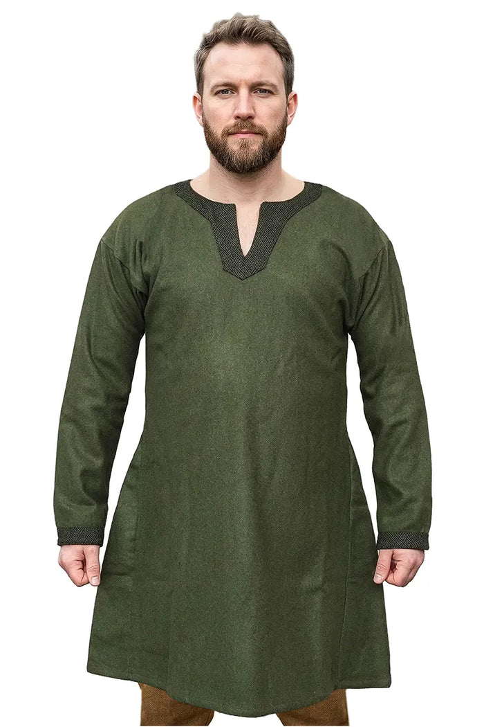 Viking tunic Guthrum, wool, green