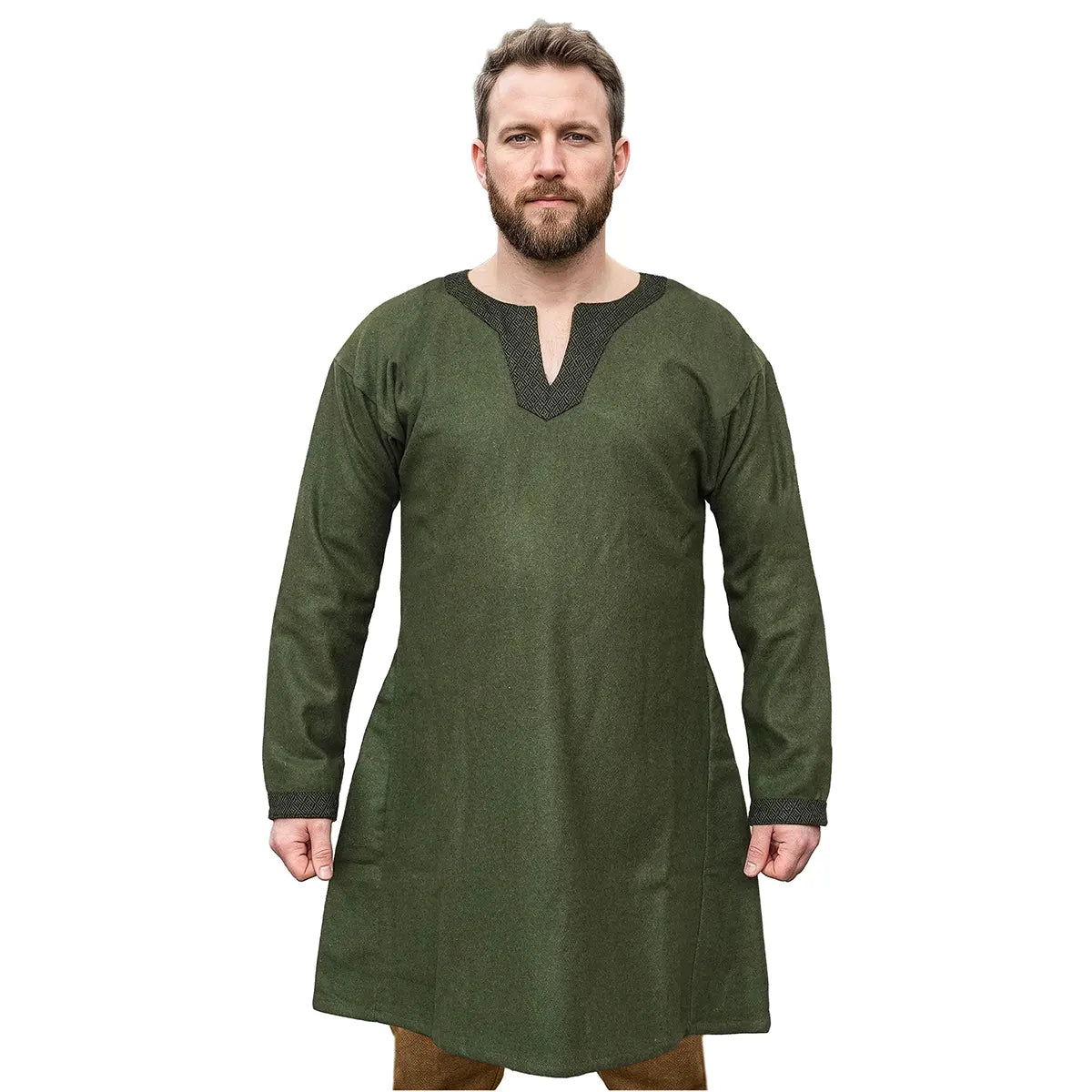 Viking tunic Guthrum, wool, green