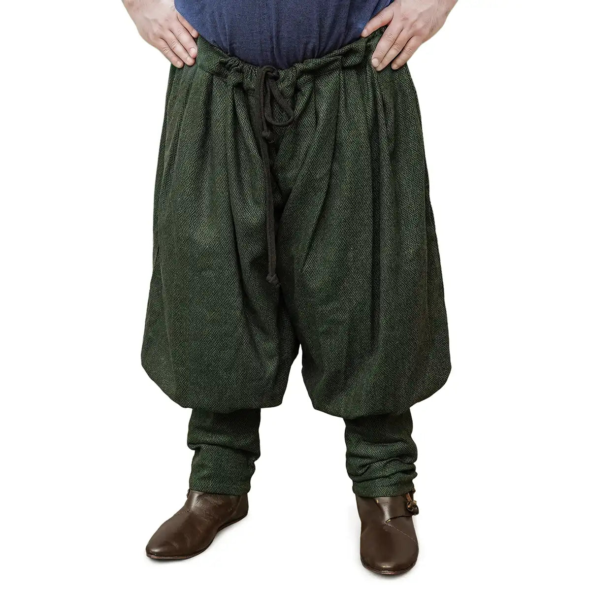 Viking trousers Oseberg, wool blend, green