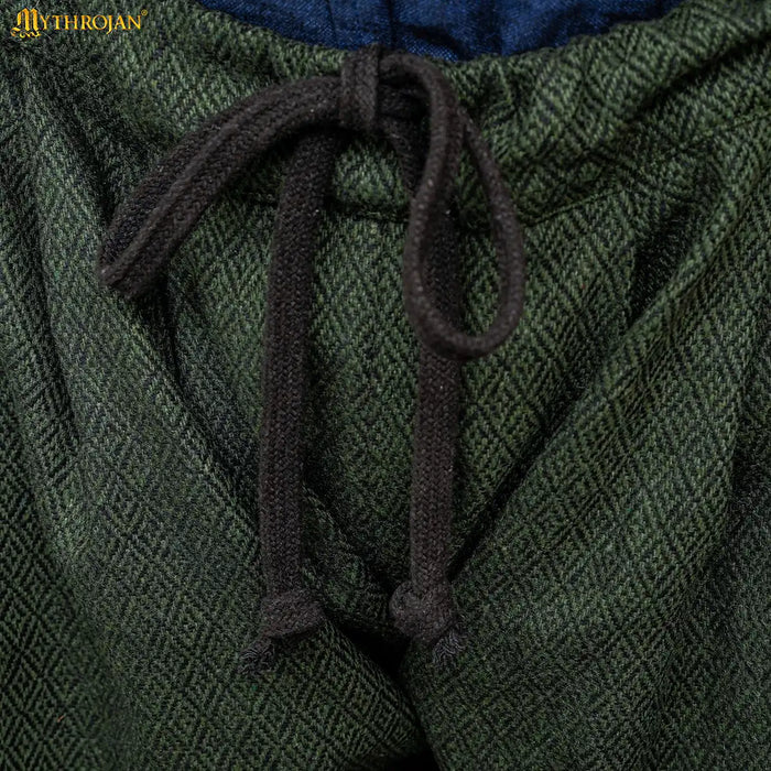 Viking trousers Oseberg, wool blend, green