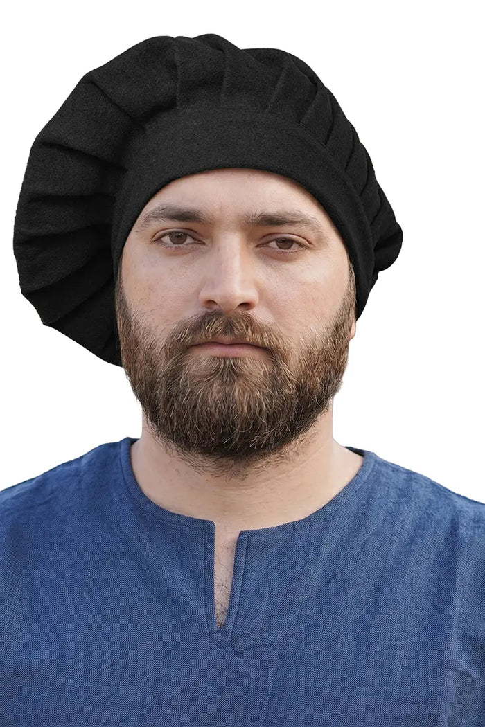 Woolen beret Cornelis, black