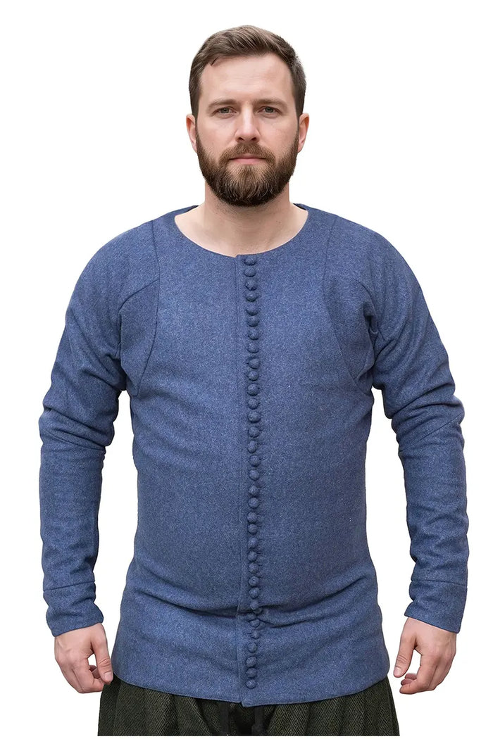 14th century pourpoint Charles de Blois, wool, blue