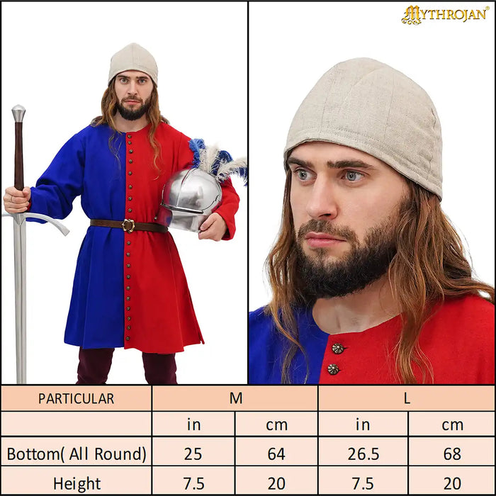 Padded linen coif