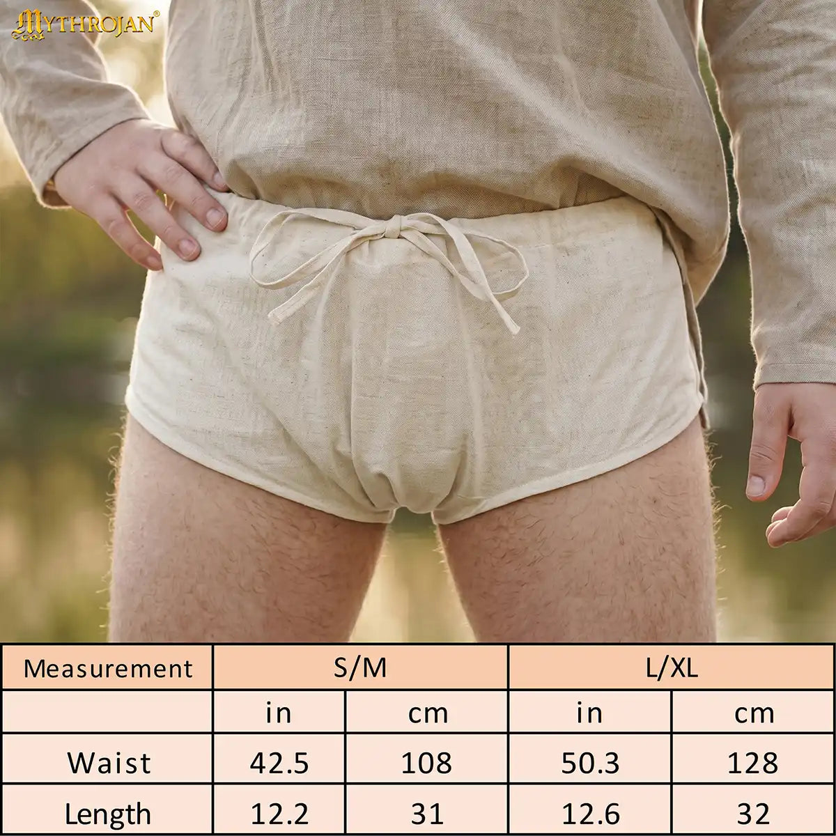 Short braies, size information