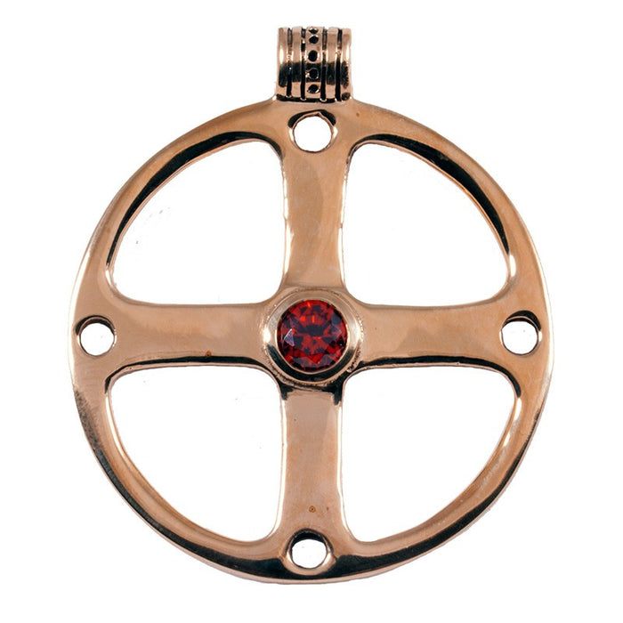 Radamulet with garnet, bronze
