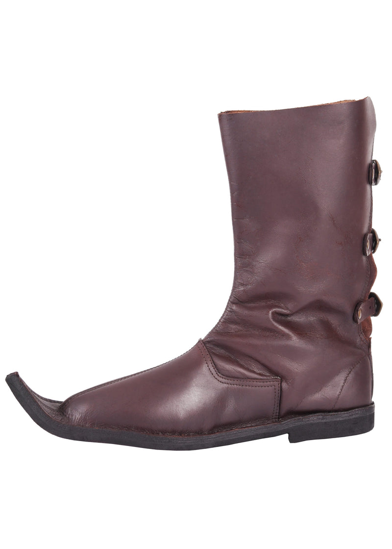 Poulaines medievales, marrón