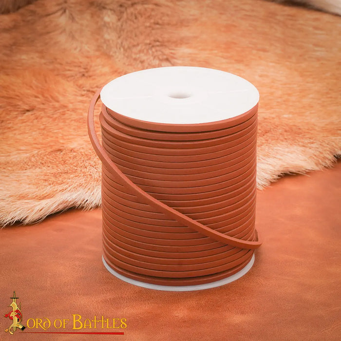 Leather cord, tan, 50 meters