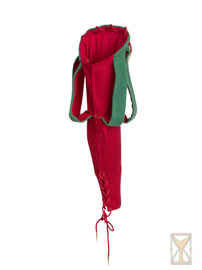 Losse mouw Bloom, wolmix, rood-groen