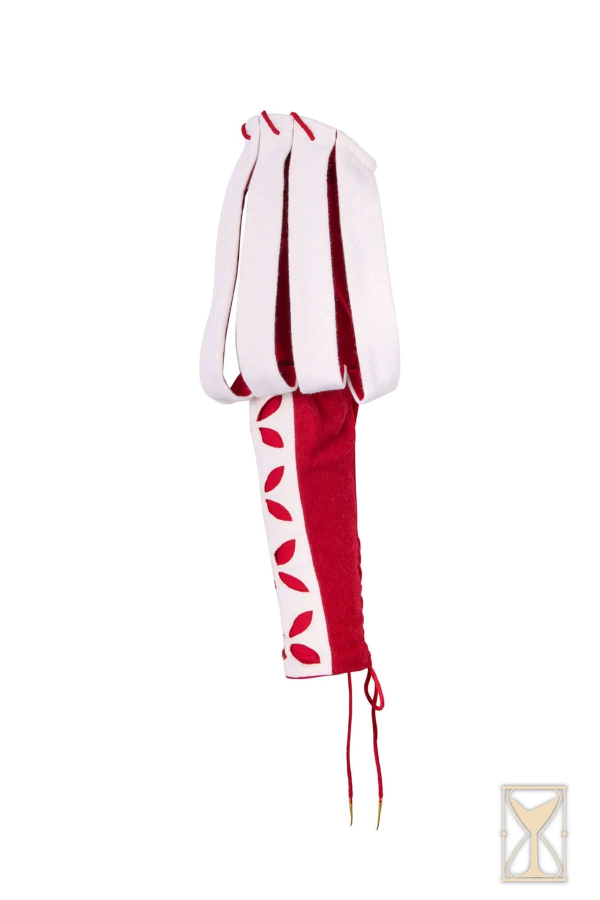 Losse mouw Bloom, wolmix, rood-wit
