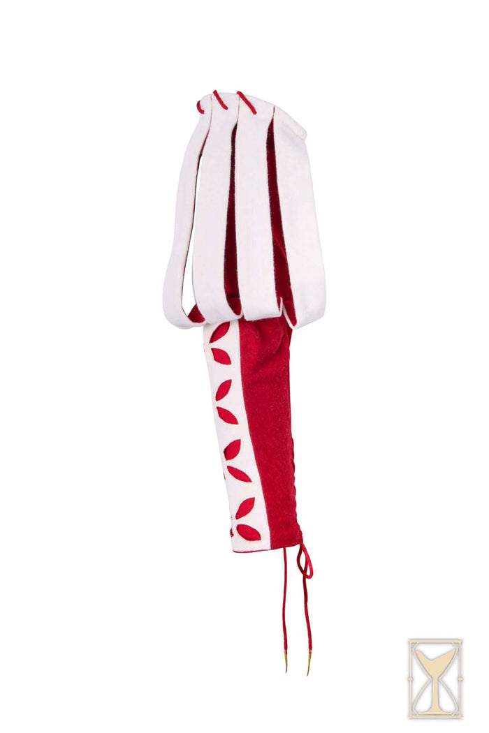 Losse mouw Bloom, wolmix, rood-wit