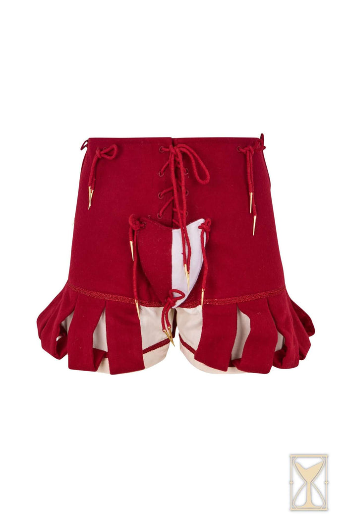 Trousers Landsknecht, wool blend, red and white
