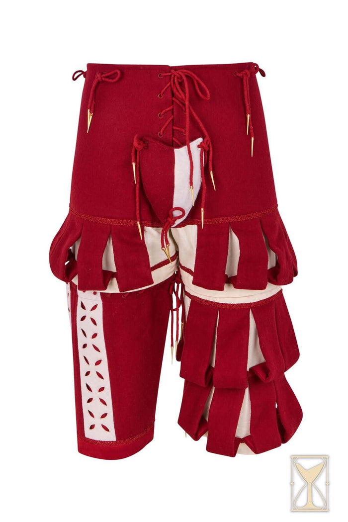 Trousers Landsknecht, wool blend, red and white