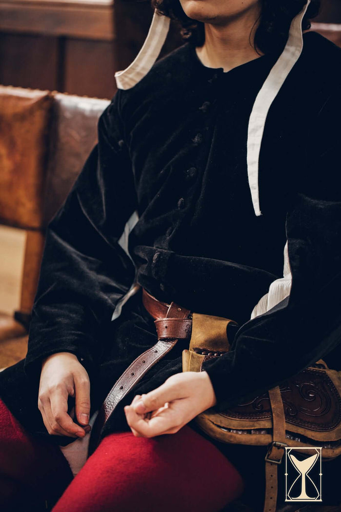 Overcoat, velvet, black