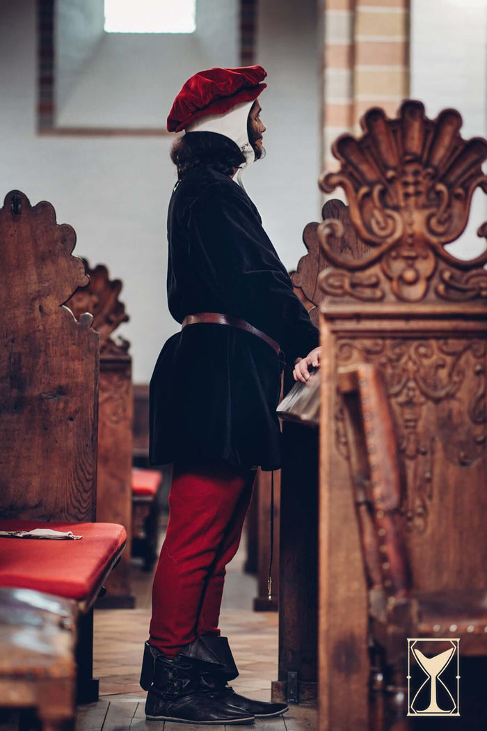 Overcoat, velvet, black