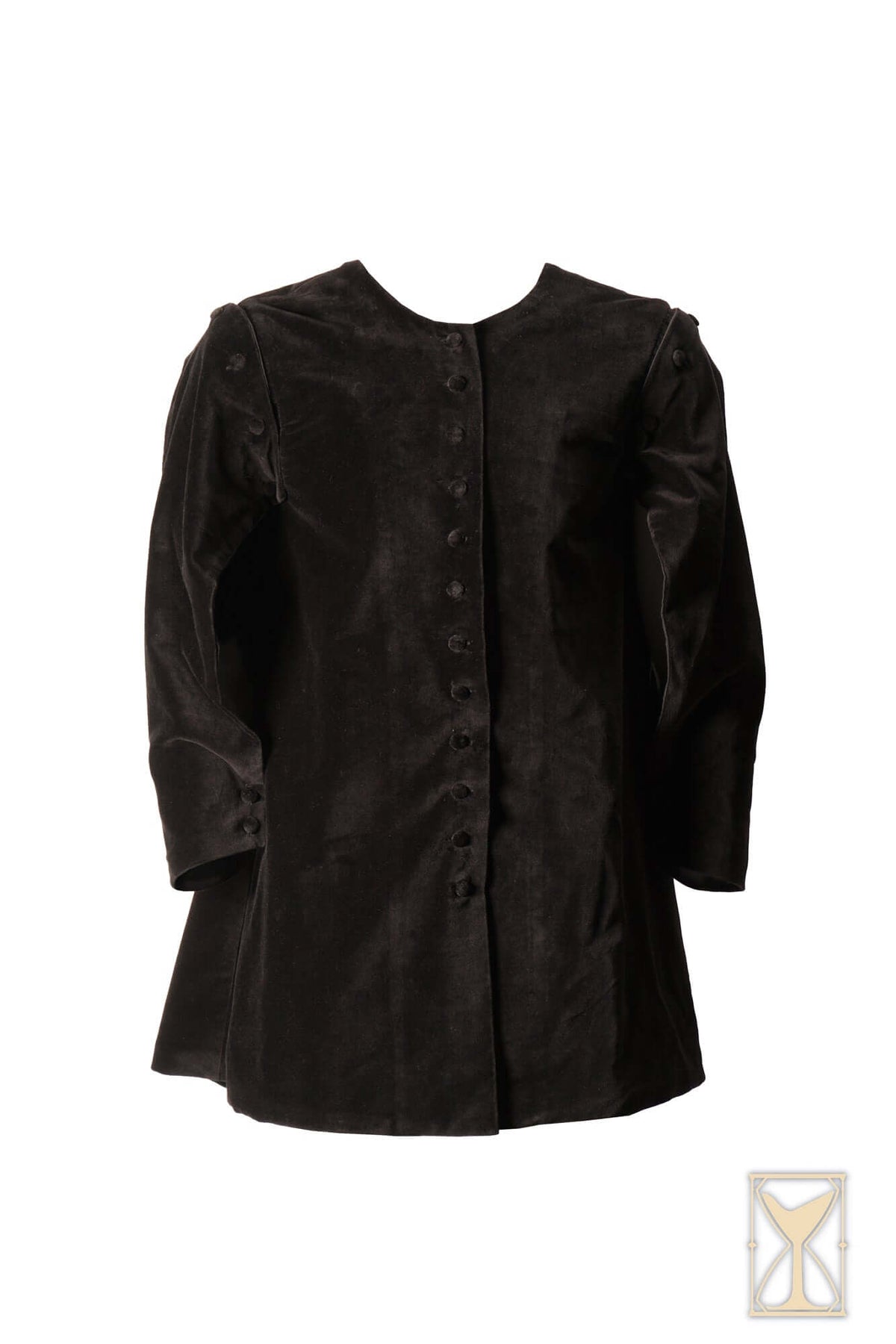 Overcoat, velvet, black