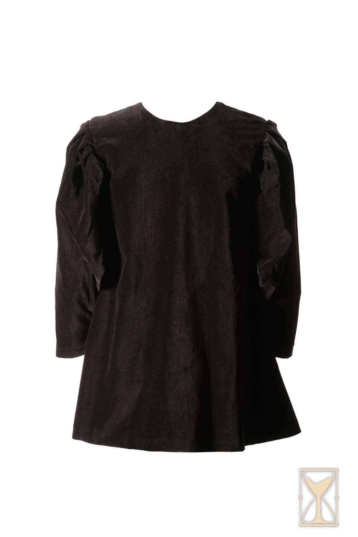 Overcoat, velvet, black