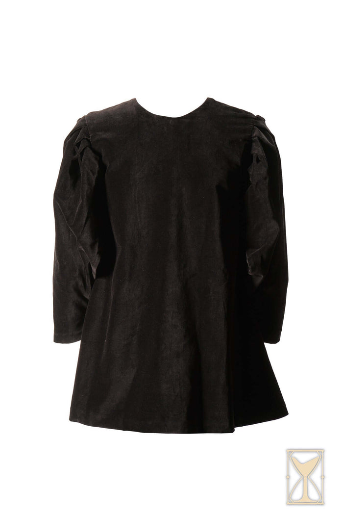 Overcoat, velvet, black