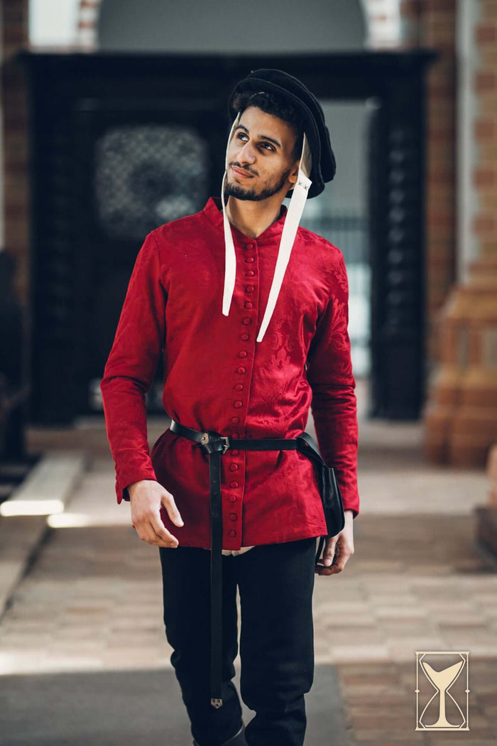 Cotehardie Rodrigo, brocade, red