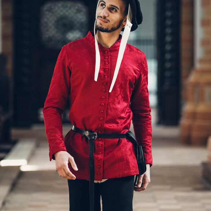 Cotehardie Rodrigo, brocade, red