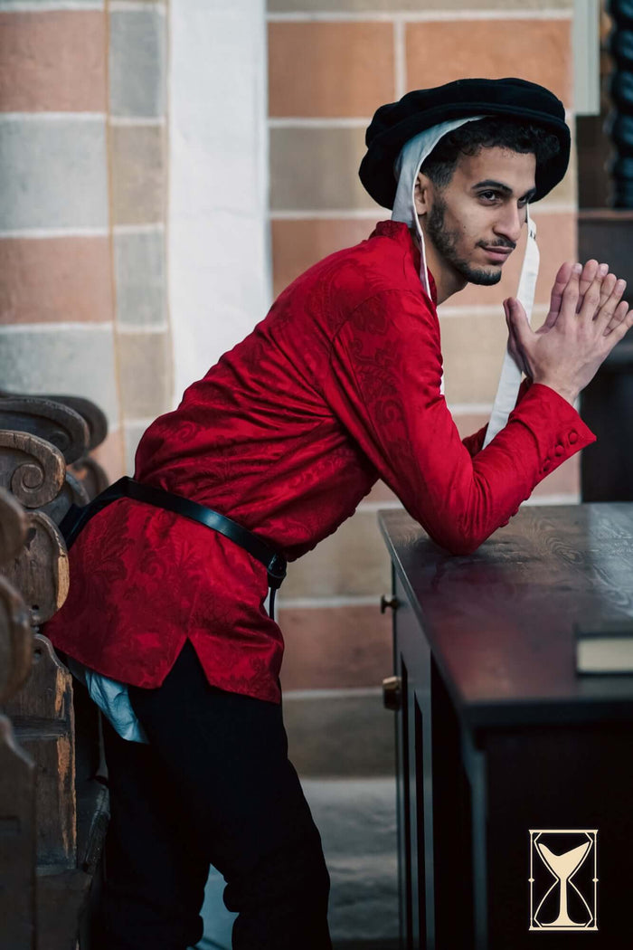 Cotehardie Rodrigo, brocade, red