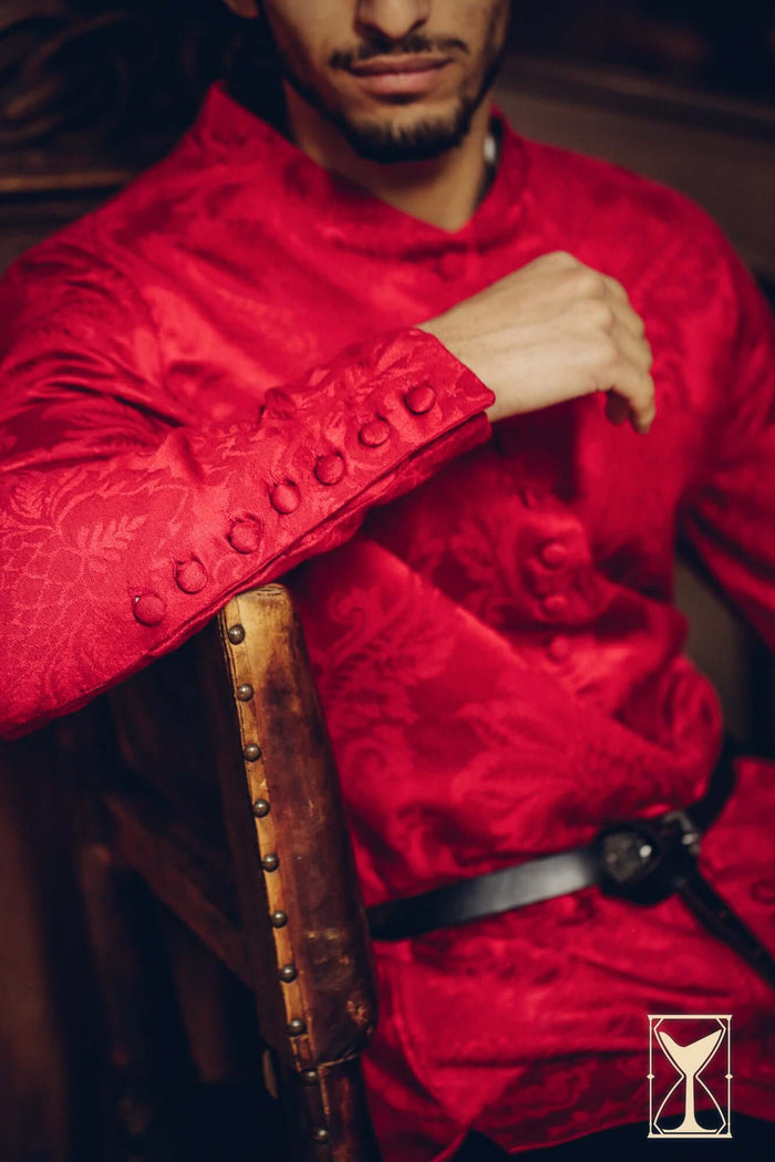 Cotehardie Rodrigo, brocade, red