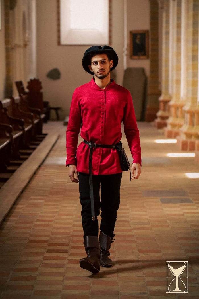 Cotehardie Rodrigo, brocade, red