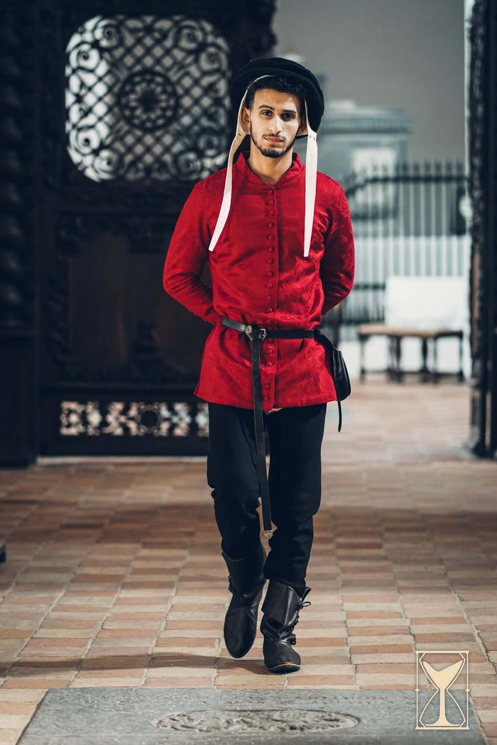 Cotehardie Rodrigo, brocade, red