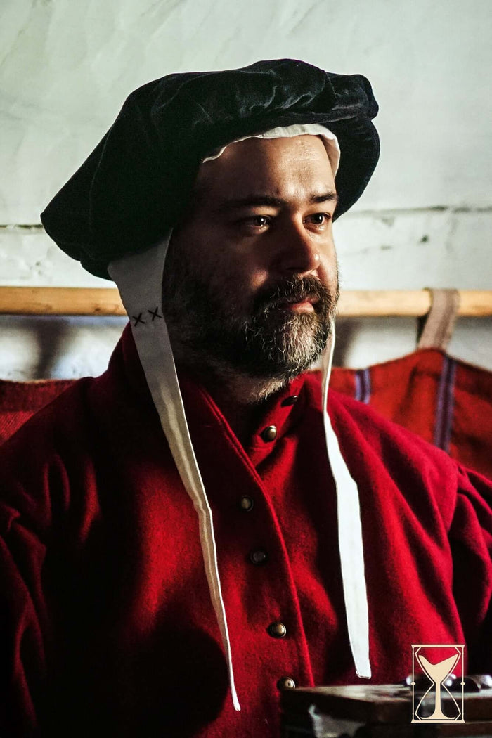 Beret Francisco, velvet, black