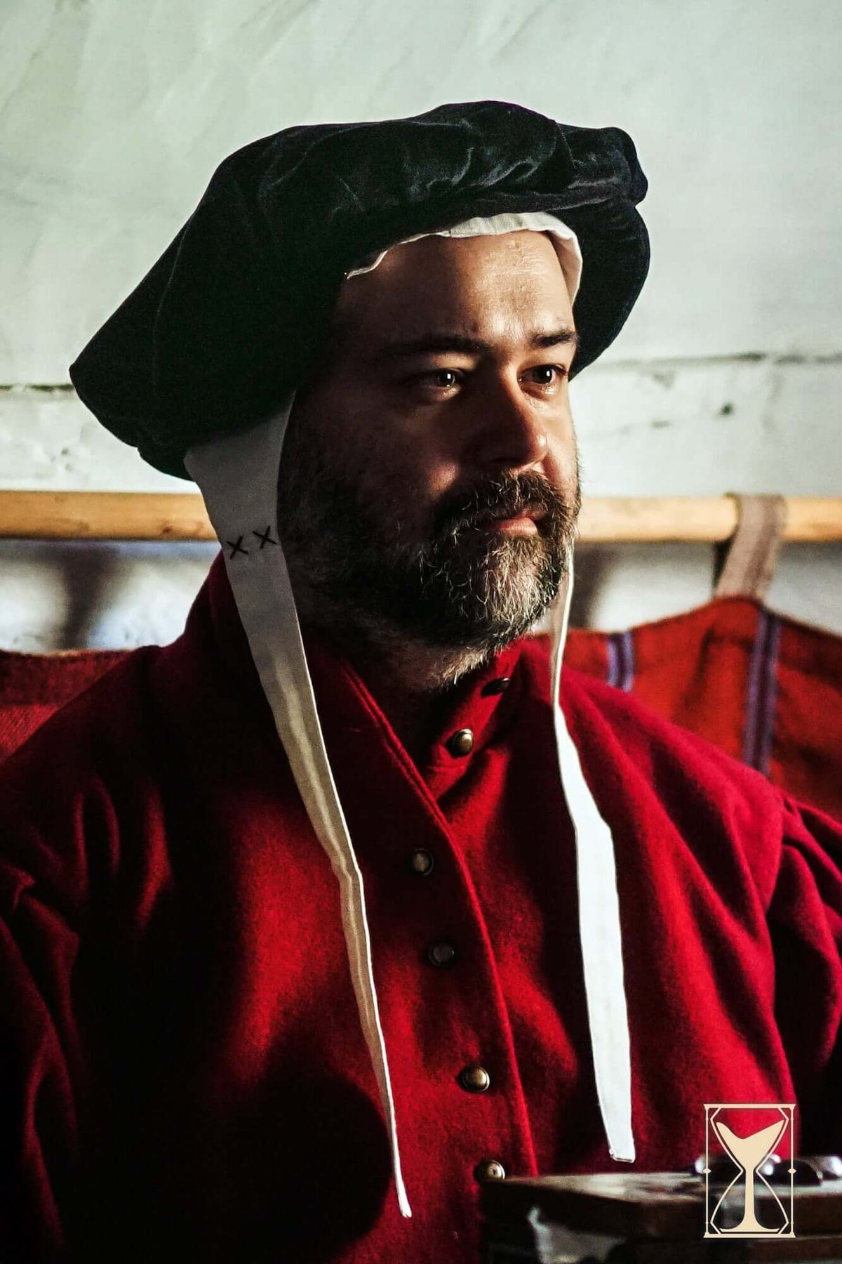 Beret Francisco, velvet, black