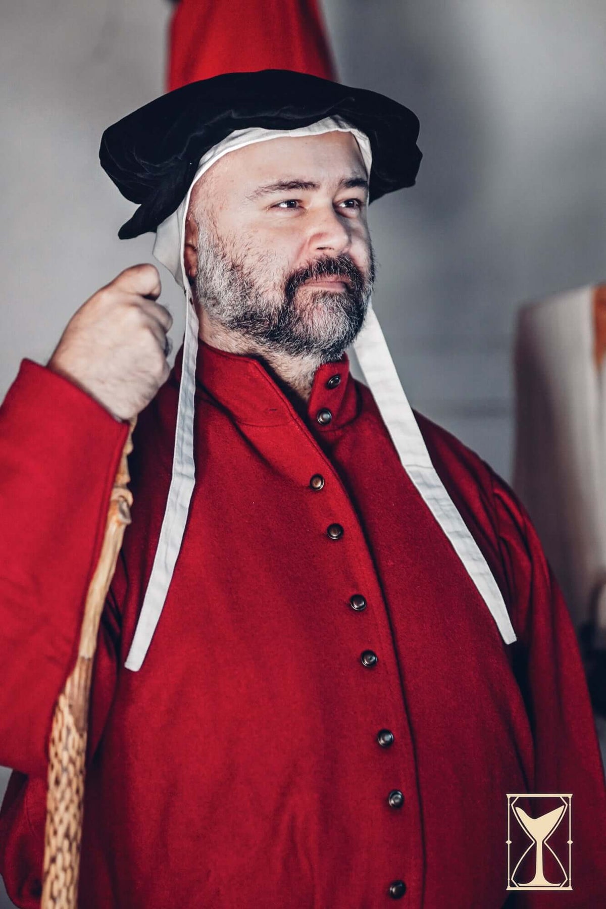 Beret Francisco, velvet, black