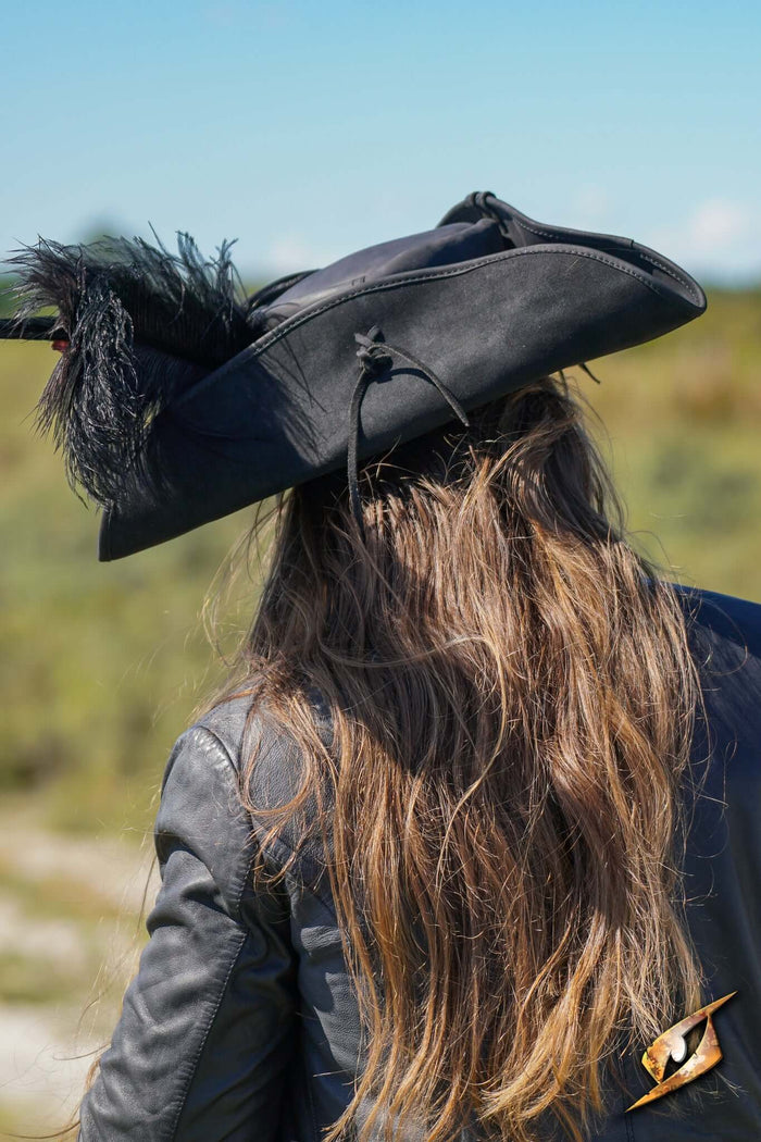 Tricorn Bartholomew, leather, black