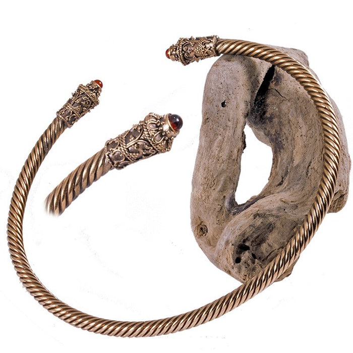 Torque with grenades, bronze