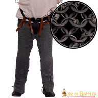Chainmail chausses, mixed, round rings - round rivets, 9 mm