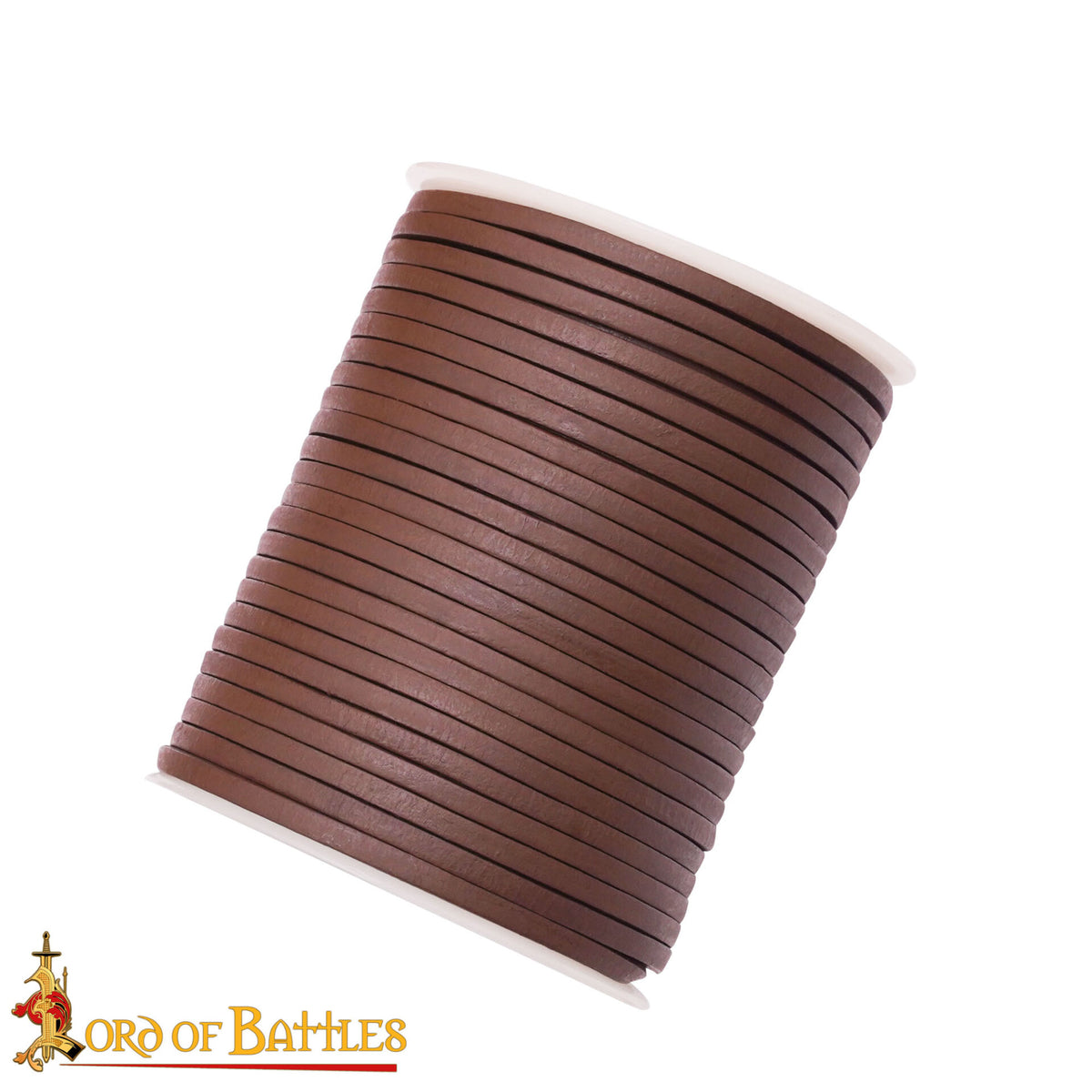 Leather cord, brown, 50 meters