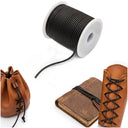 Leather cord, black, 2mm, 25 meters