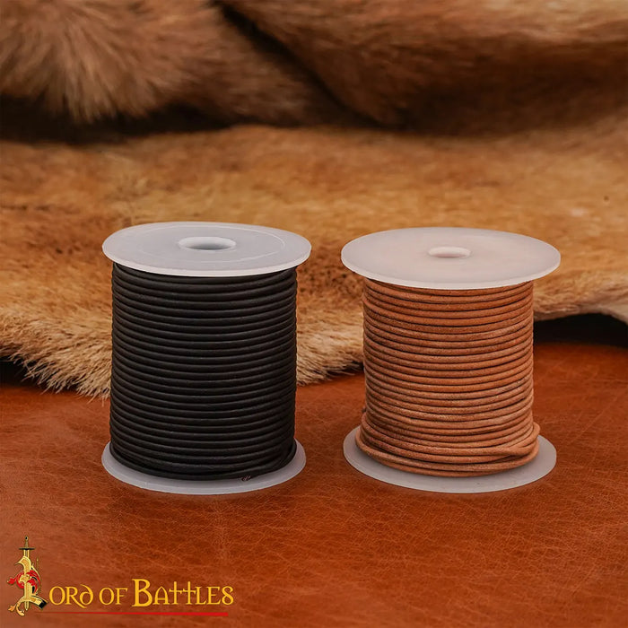 Leather cord, natural, 2mm, 25 meters