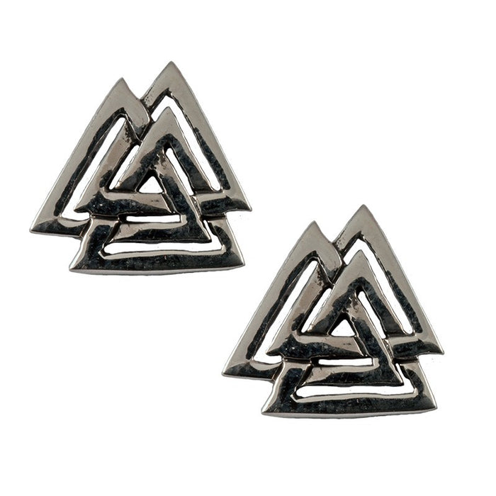 Stud earrings Wodans button, silver