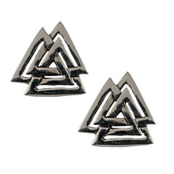 Stud earrings Wodans button, silver
