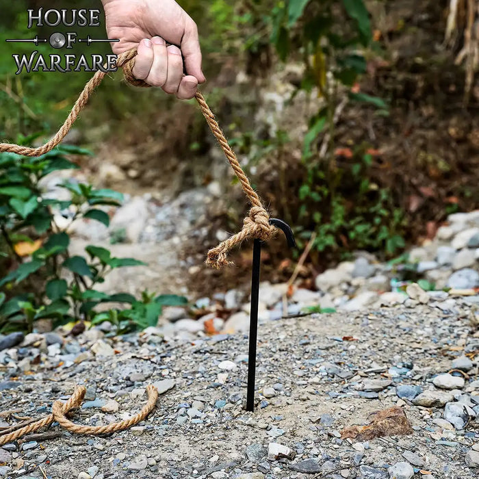 Hand-forged iron tent peg