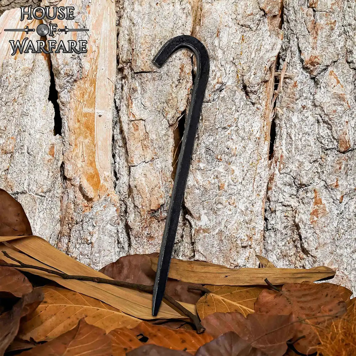 Hand-forged iron tent peg