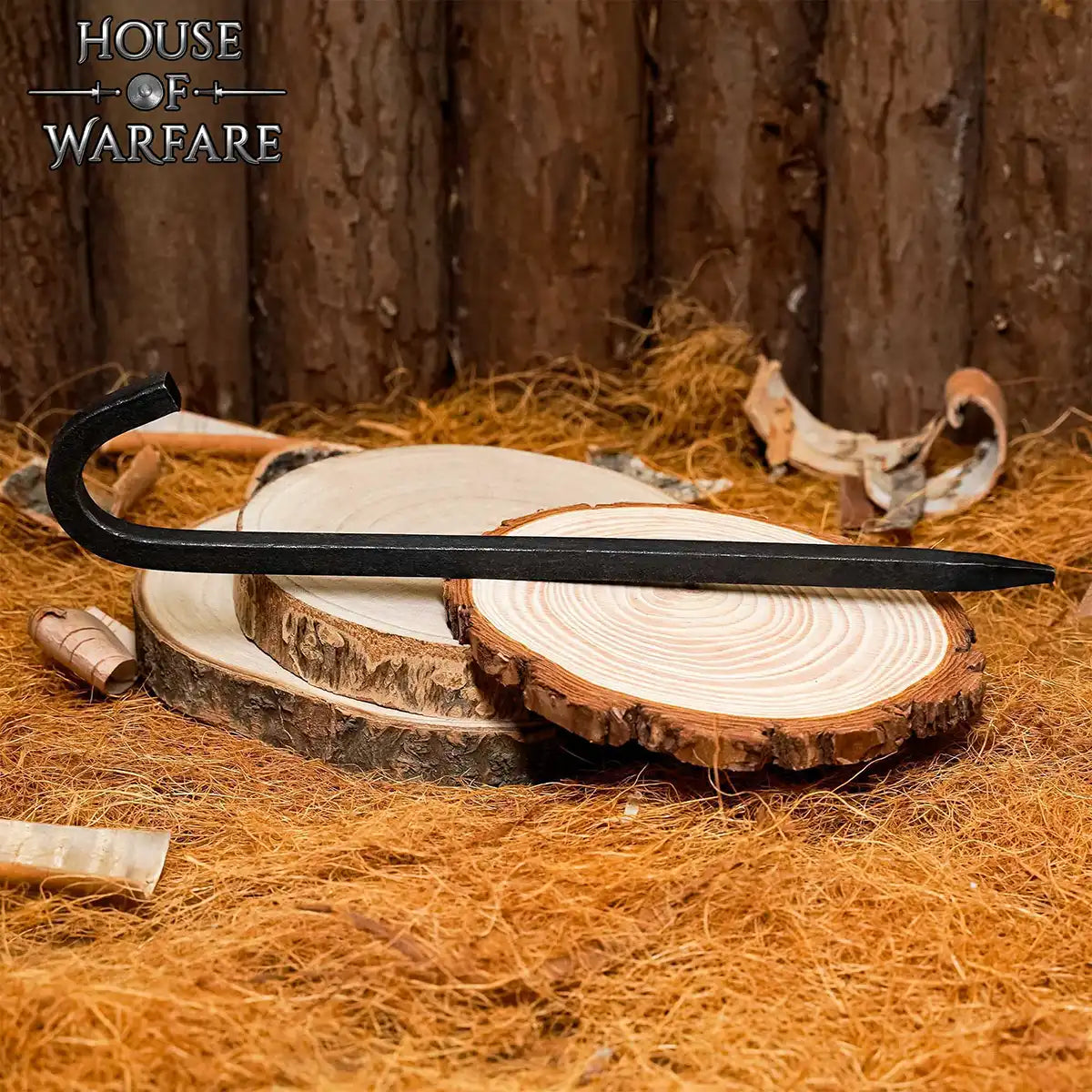 Hand-forged iron tent peg