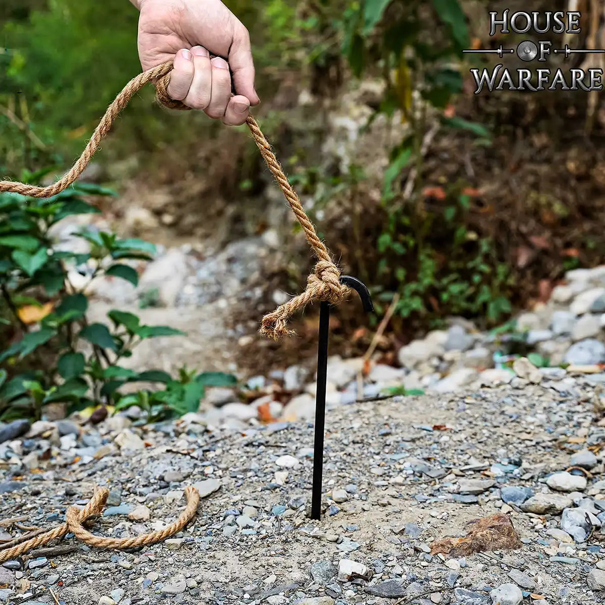 Hand-forged iron tent peg